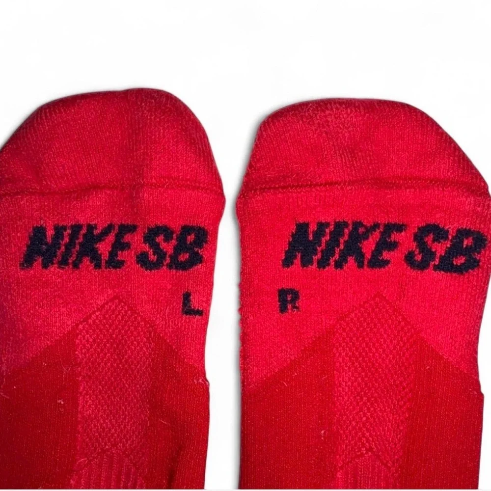 Nike SB Youth Dri-FIT Crew Socks Red Navy White EUC LG